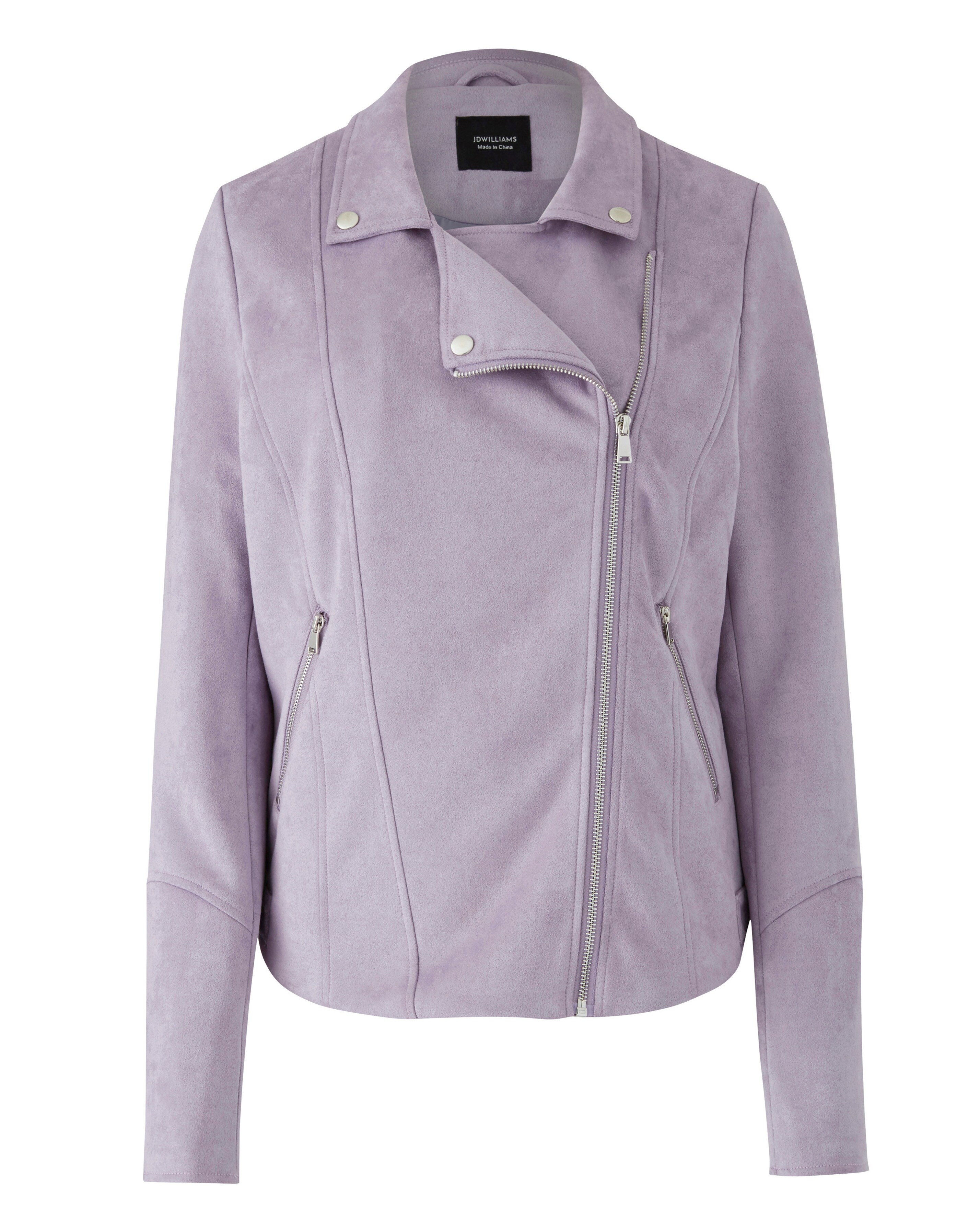 lilac biker jacket