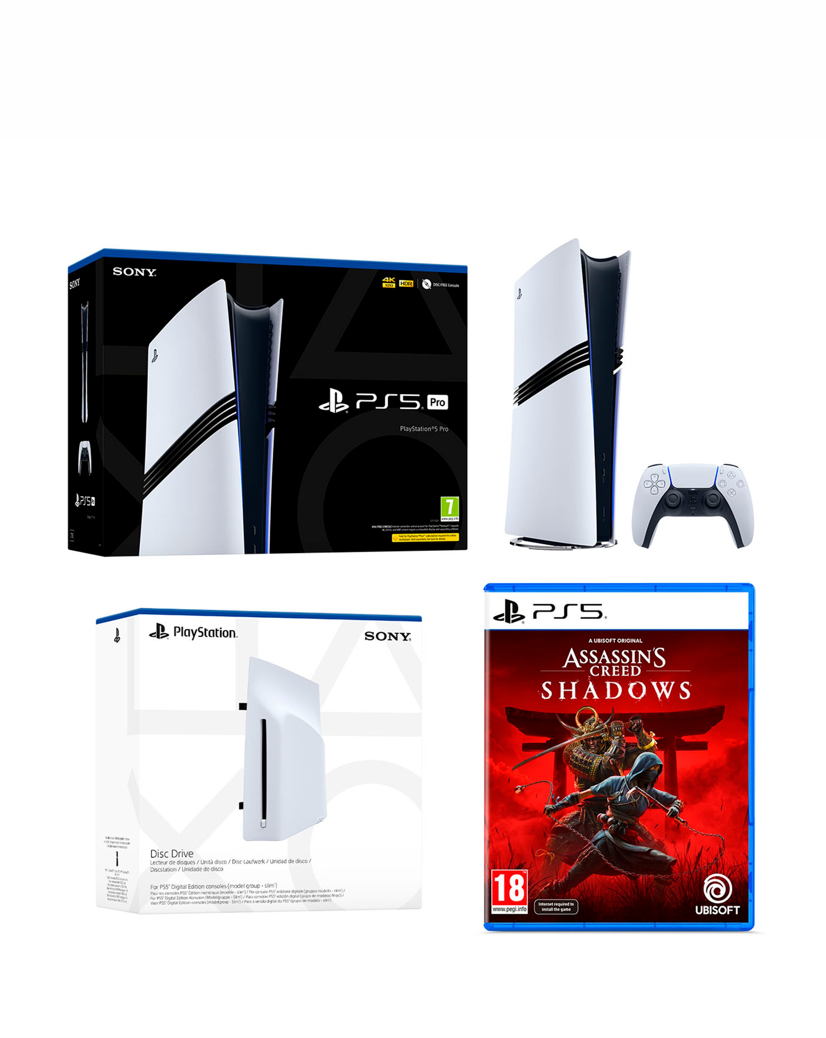 PS5 Pro, Disc Drive & Assassins Creed