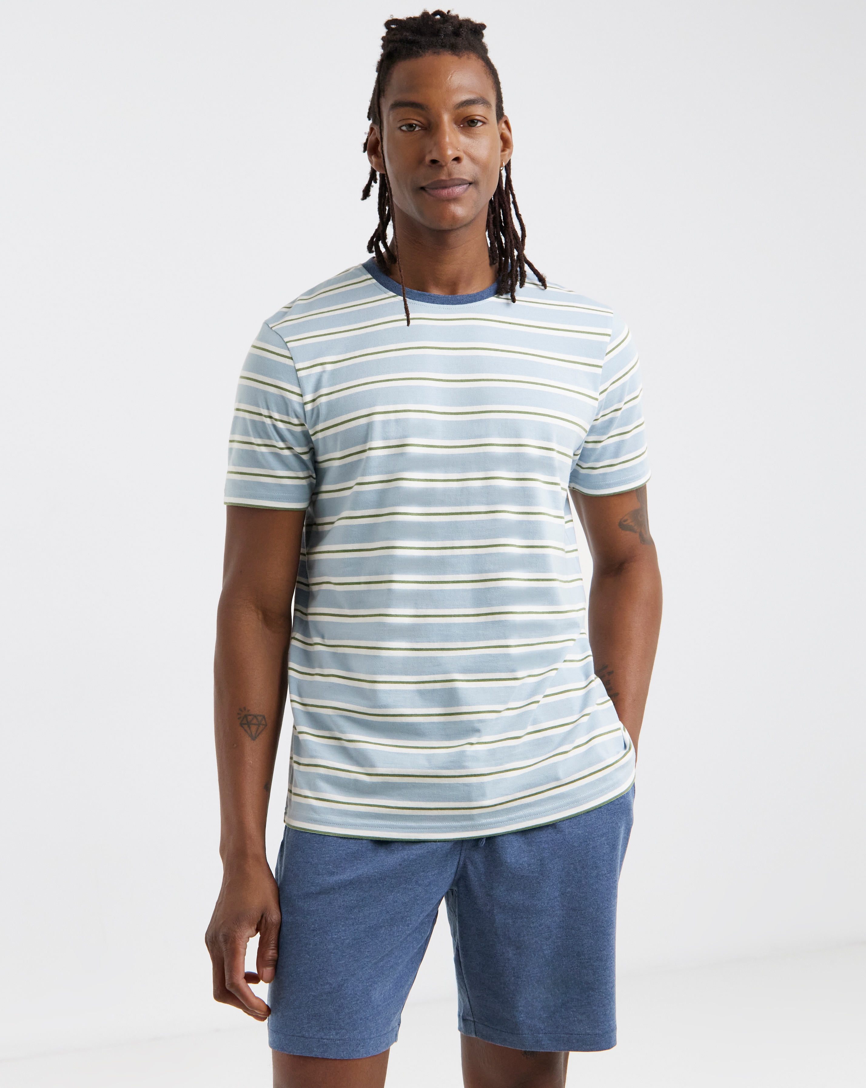 Stripe T-Shirt And Short Pyjama Set
