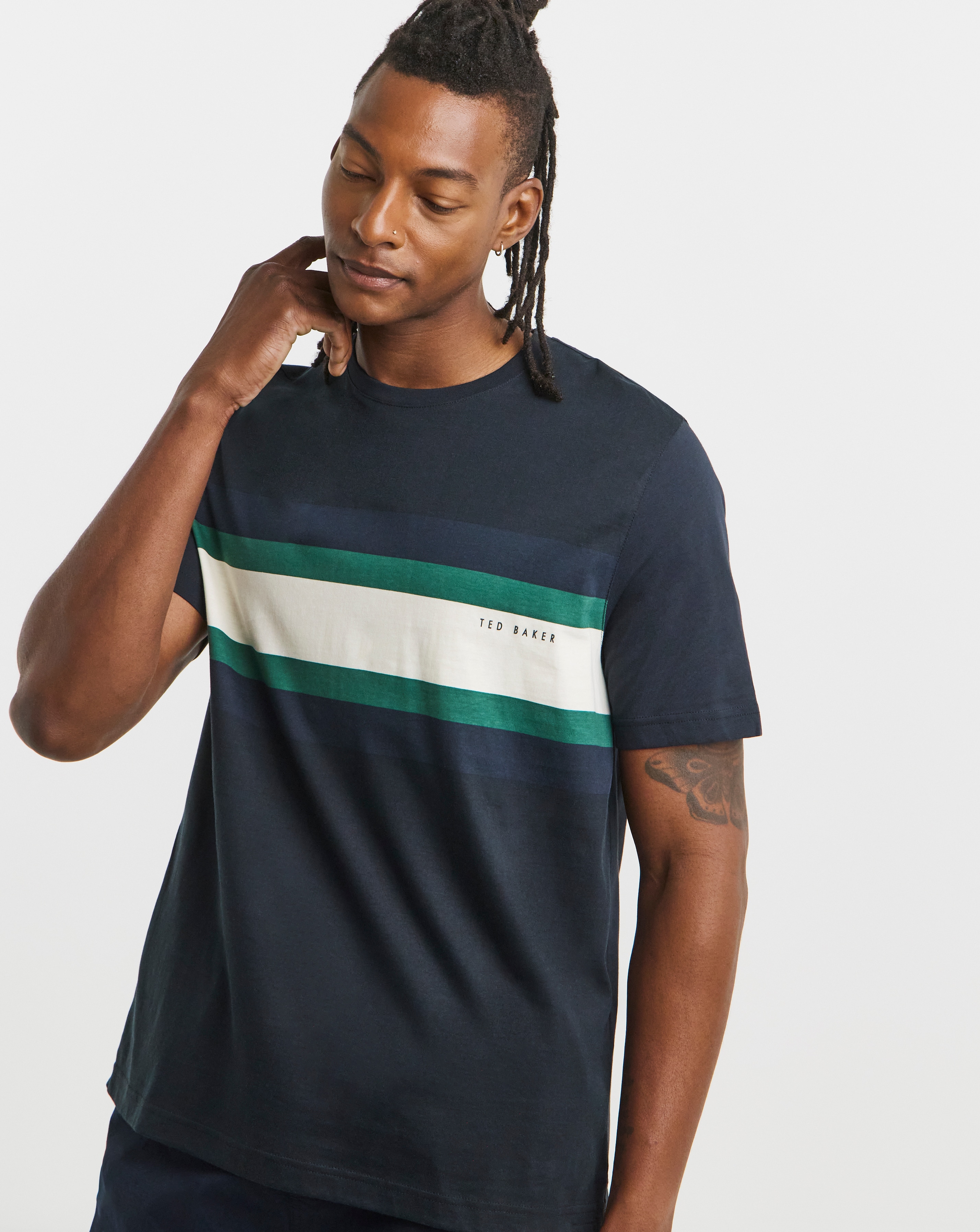 Ted Baker Chest Stripe Crew Neck T-shirt