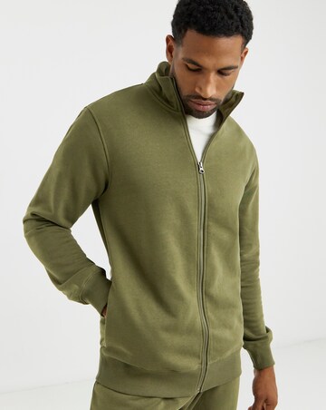 Full Zip Funnel Neck Sweatshirt Long