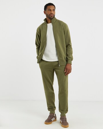 Full Zip Funnel Neck Sweatshirt Long