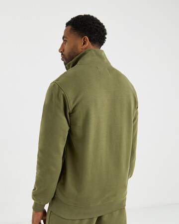 Full Zip Funnel Neck Sweatshirt Long