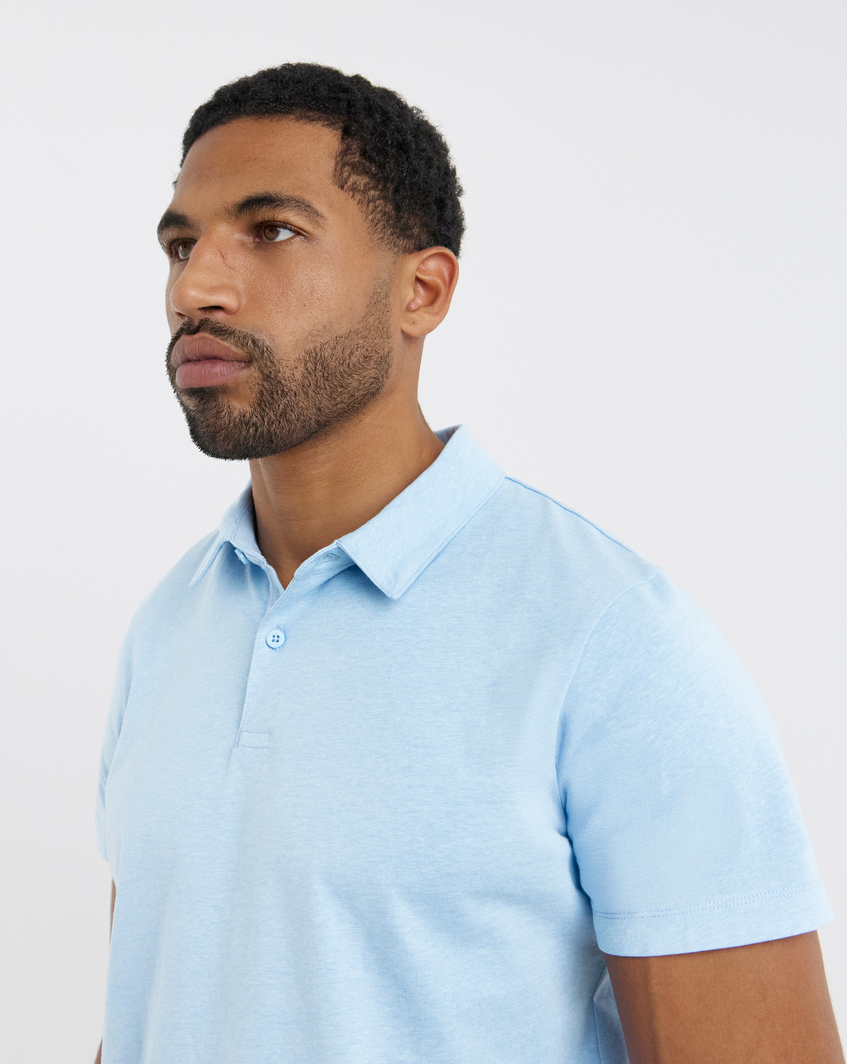 New In - Marl Jersey Polo Shirt Long