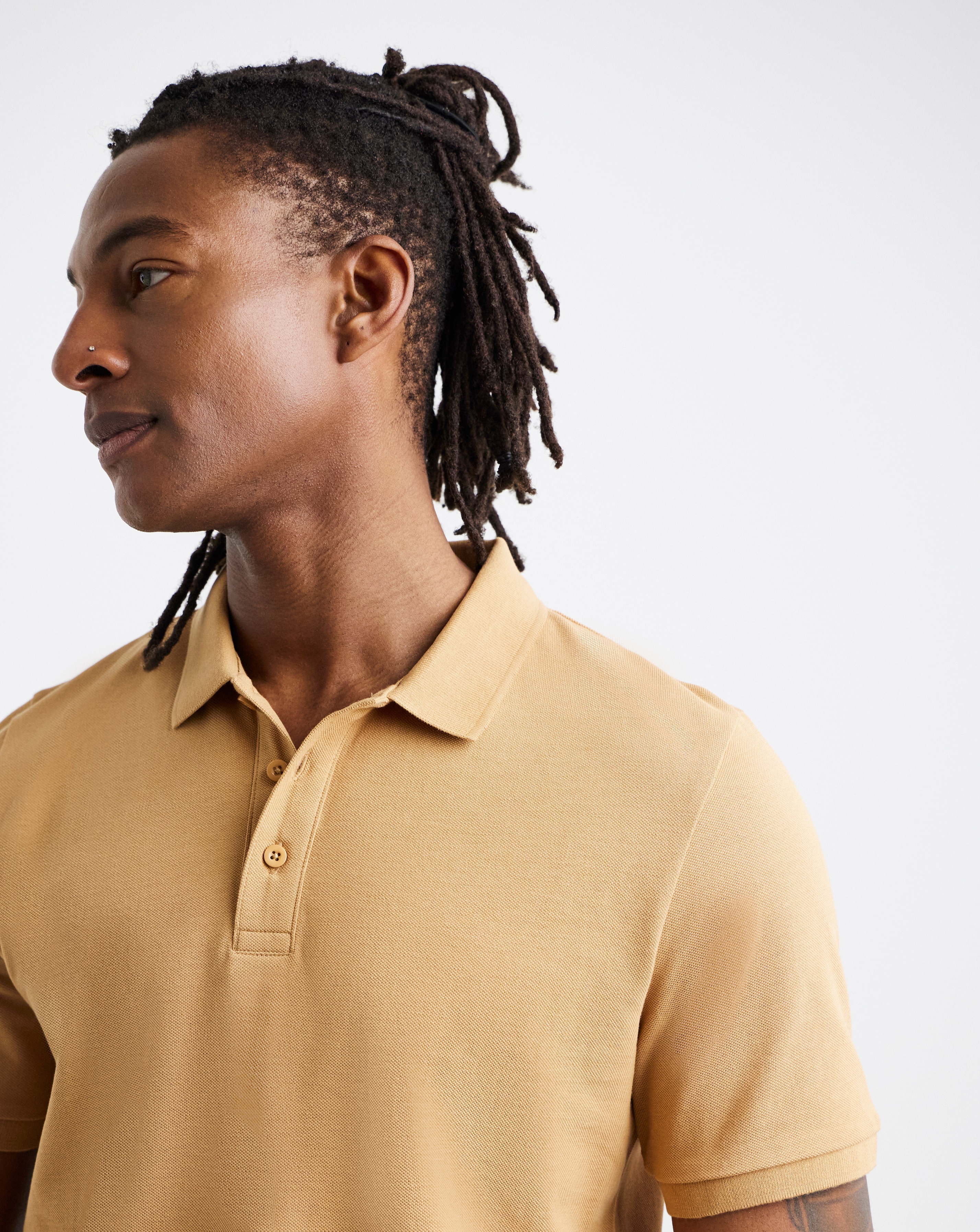 Pique Polo Shirt Long