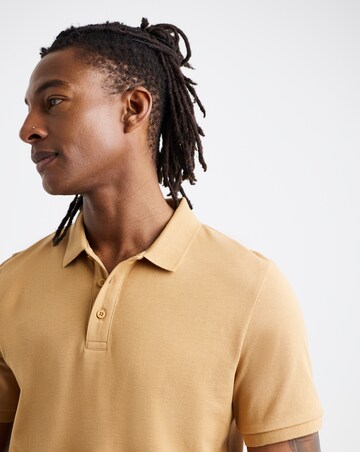 Pique Polo Shirt Long- Coral