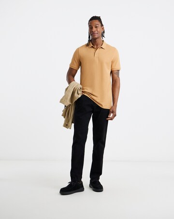 Pique Polo Shirt Long- Coral