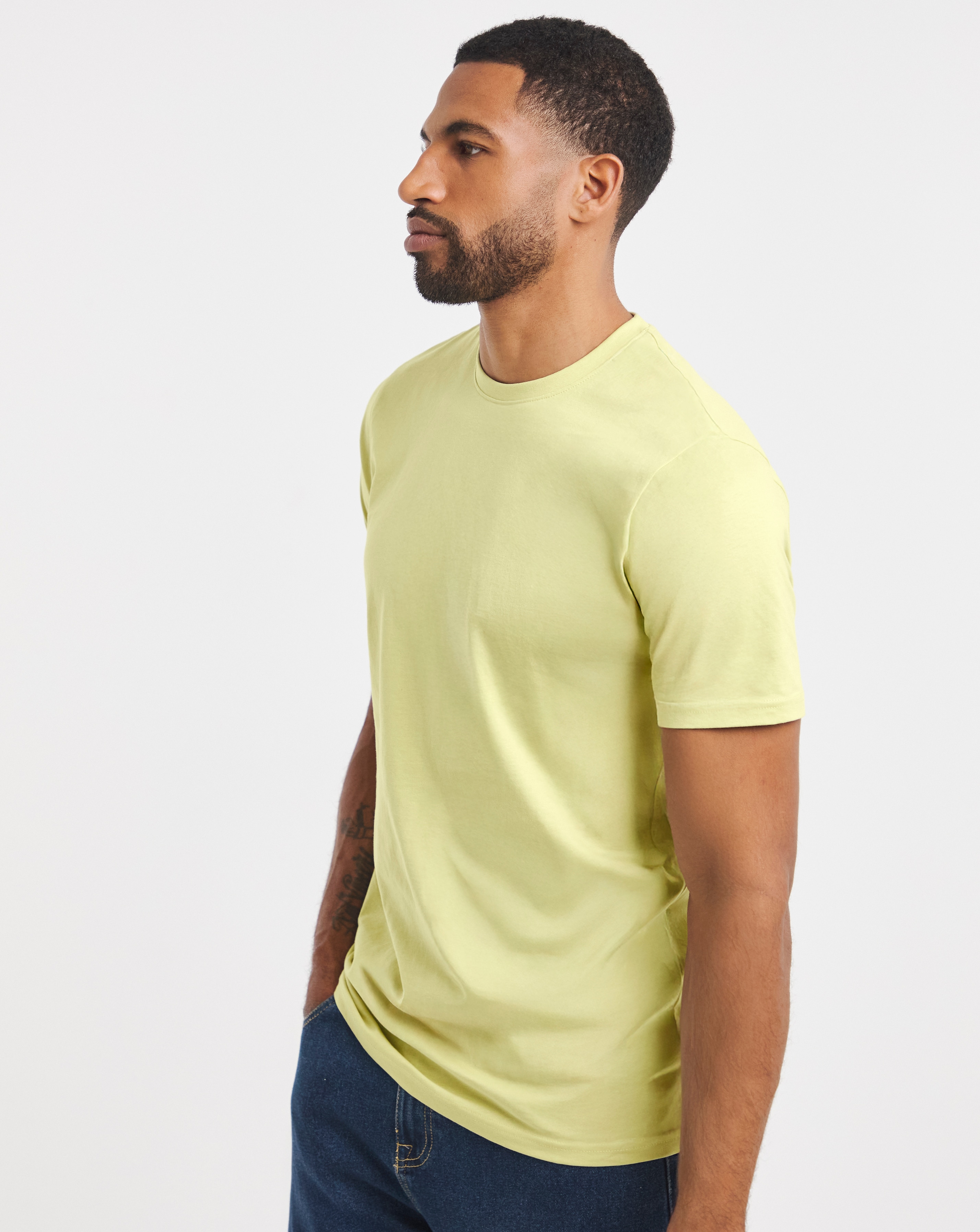 New In - Pure Cotton Crew Neck T-Shirt Long