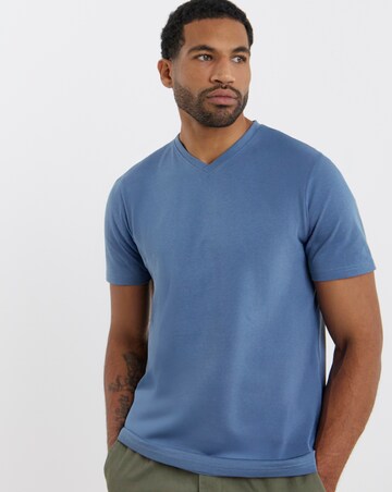 Pure Cotton V Neck T-Shirt Long