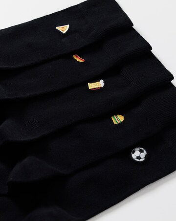 5 Pack Embroidered Socks