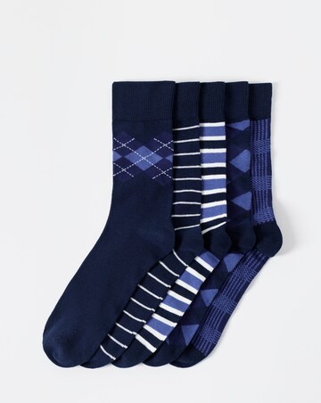 5 Pack Argyle Mix Ankle Socks