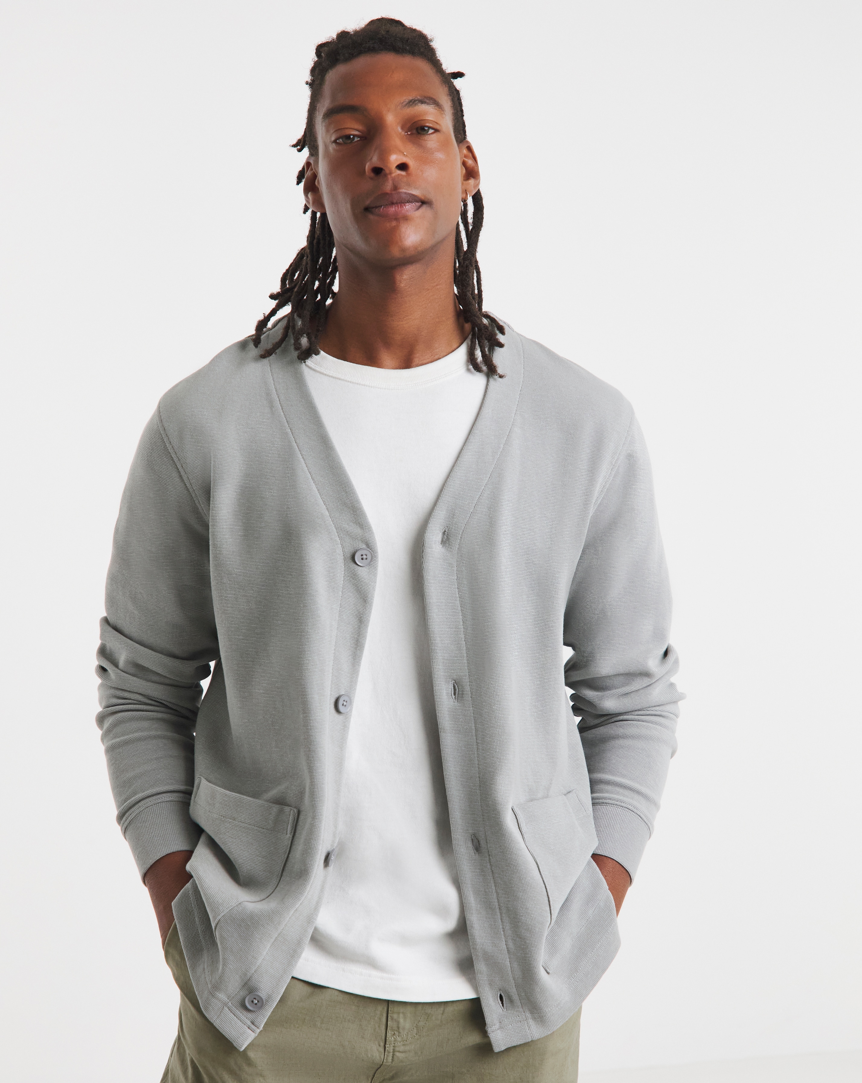 Jersey Cardigan- Grey