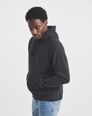 Union Garment Dyed Relaxed Hoodie-Black
