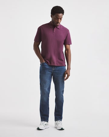 Union Relaxed Fit Pique Polo - Plum