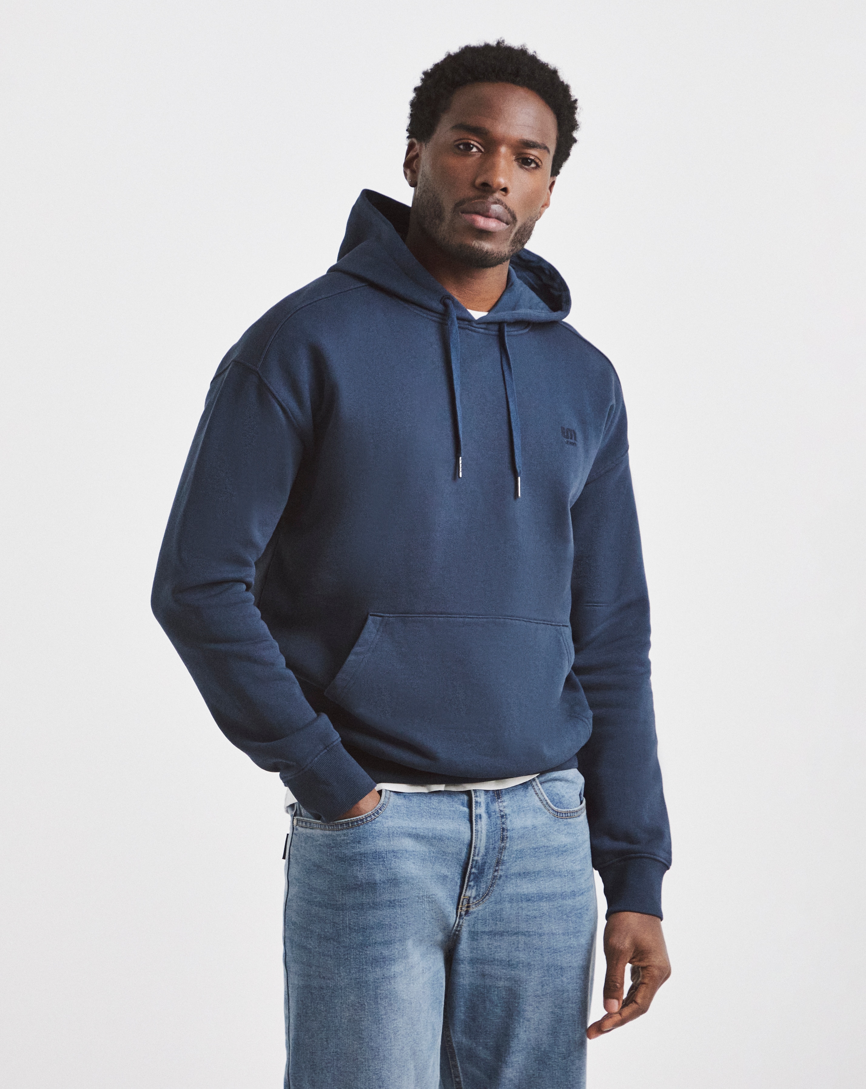 Union Relaxed Hooded Sweatshirt - Navy