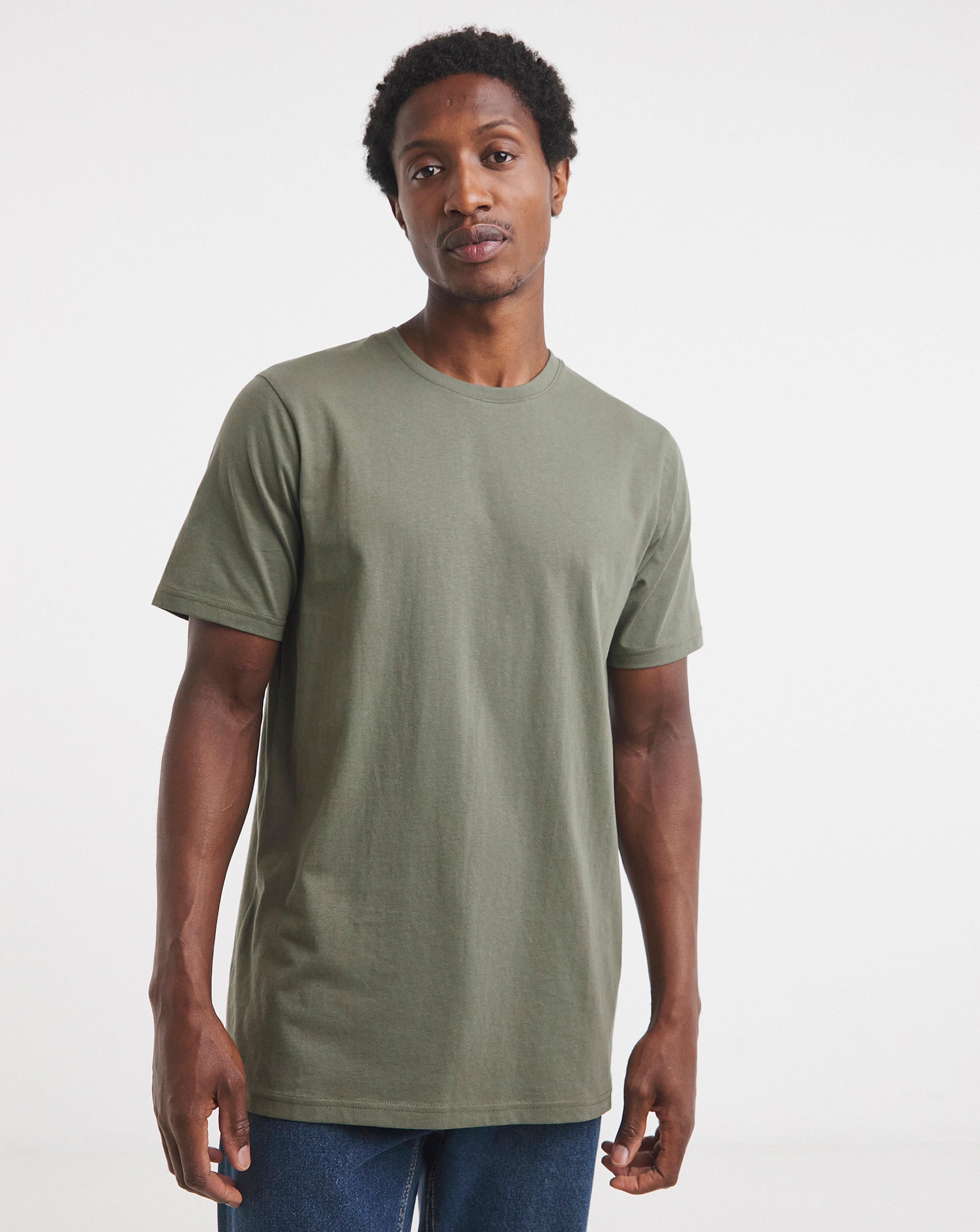 Pure Cotton Crew Neck T-Shirt Long