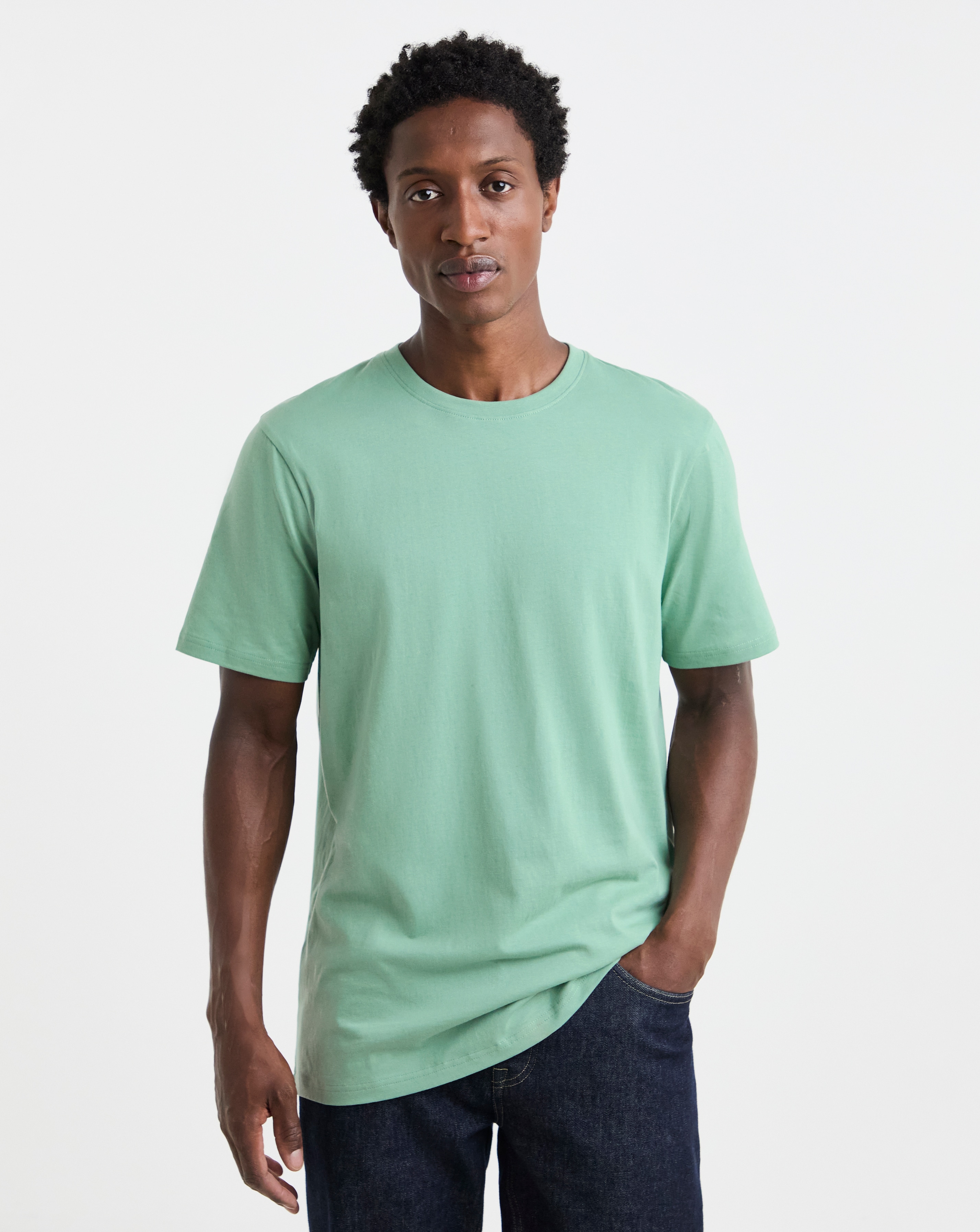 Pure Cotton Crew Neck T-shirt Long
