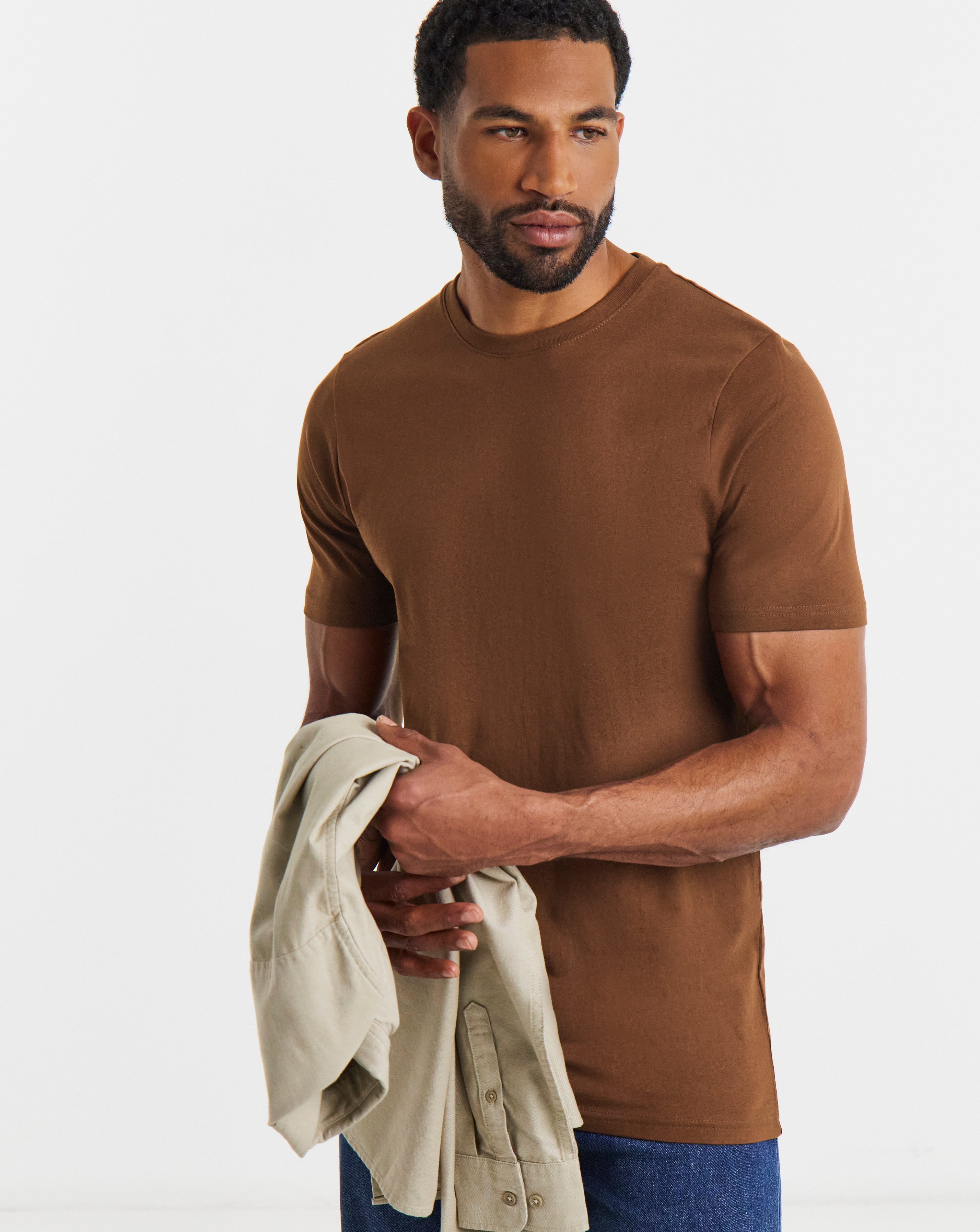 Pure Cotton Crew Neck T-Shirt Long
