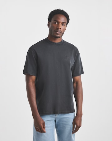 Union Garment Dyed Relaxed Fit T-Shirt-Black