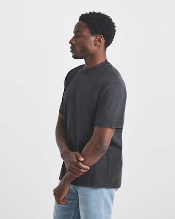 Union Garment Dyed Relaxed Fit T-Shirt-Black