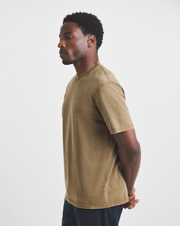 Union Garment Dyed Relaxed Fit T-Shirt-Brown