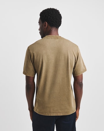Union Garment Dyed Relaxed Fit T-Shirt-Brown