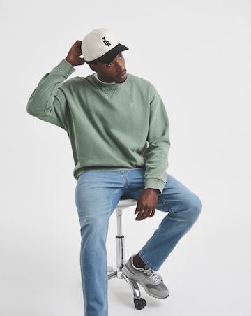 Union Garment Dyed Relaxed Sweatshirt-Khaki