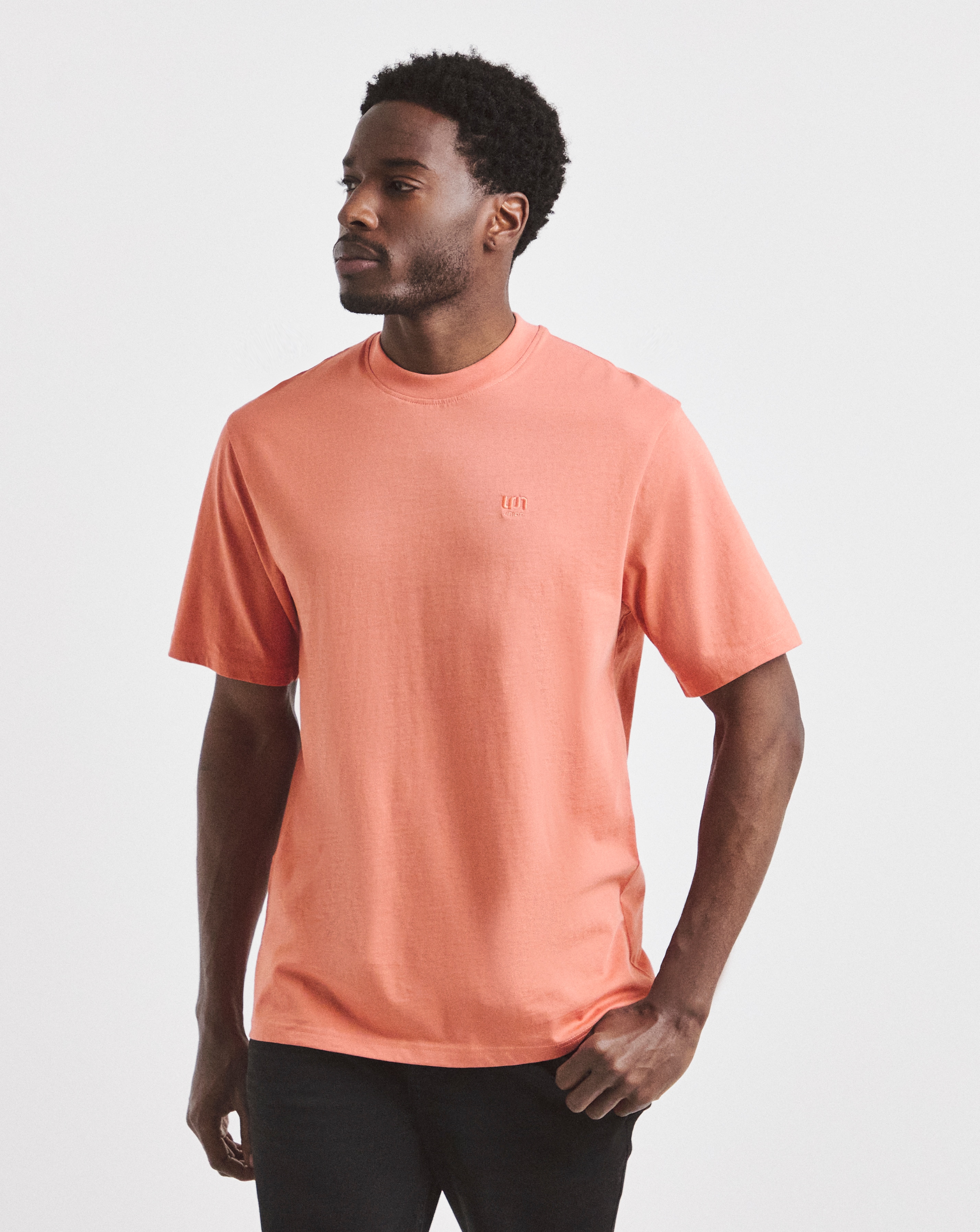 New In - Union Embroid T-Shirt Long-Orange