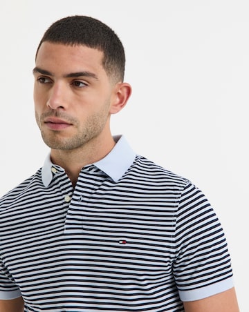 Tommy Hilfiger Short Sleeve Stripe 1985 Polo - Blue