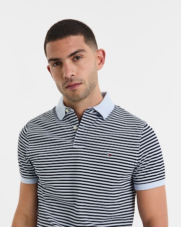 Tommy Hilfiger Short Sleeve Stripe 1985 Polo - Blue