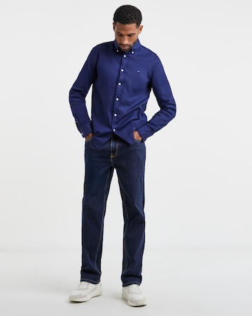 Tommy Hilfiger Long Sleeve Dobby Shirt - Navy