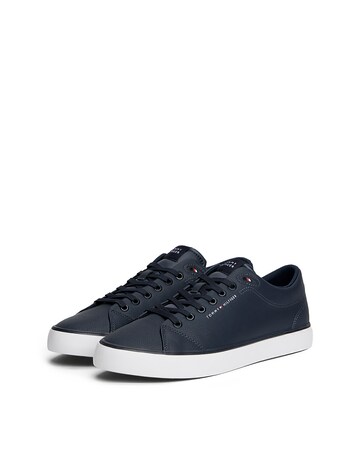 Tommy Hilfiger Vulcanised Low Leather Trainer - Navy