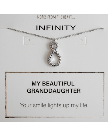 Notes from the Heart My Beautiful Granddaughter Infinity Necklet