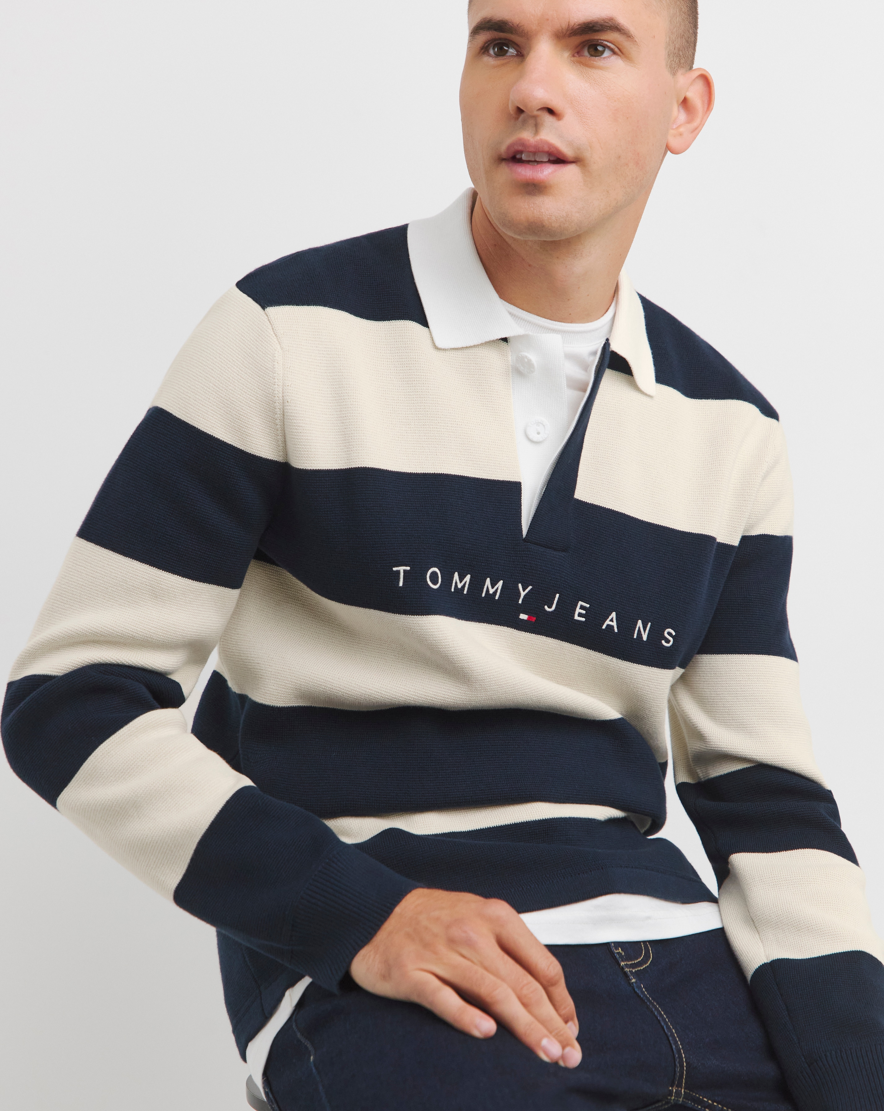 Tommy Jeans Striped Rubgy Polo
