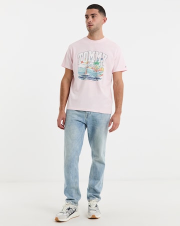 Tommy Jeans Arch Sailing Graphic T-Shirt in Pink