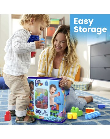 Mega Bloks 60 Piece Big Building Bag Blue