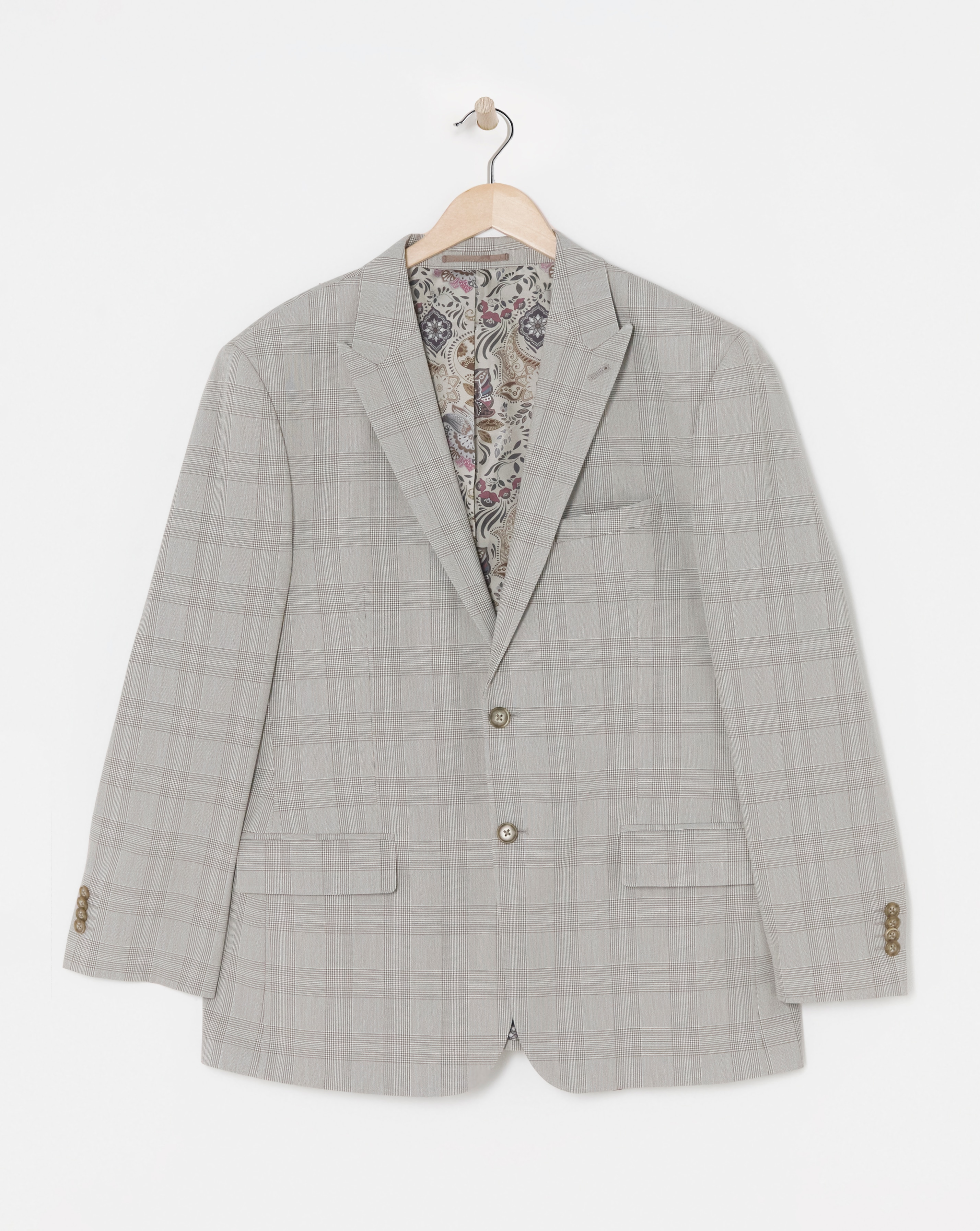 Tailored Check Suit Blazer