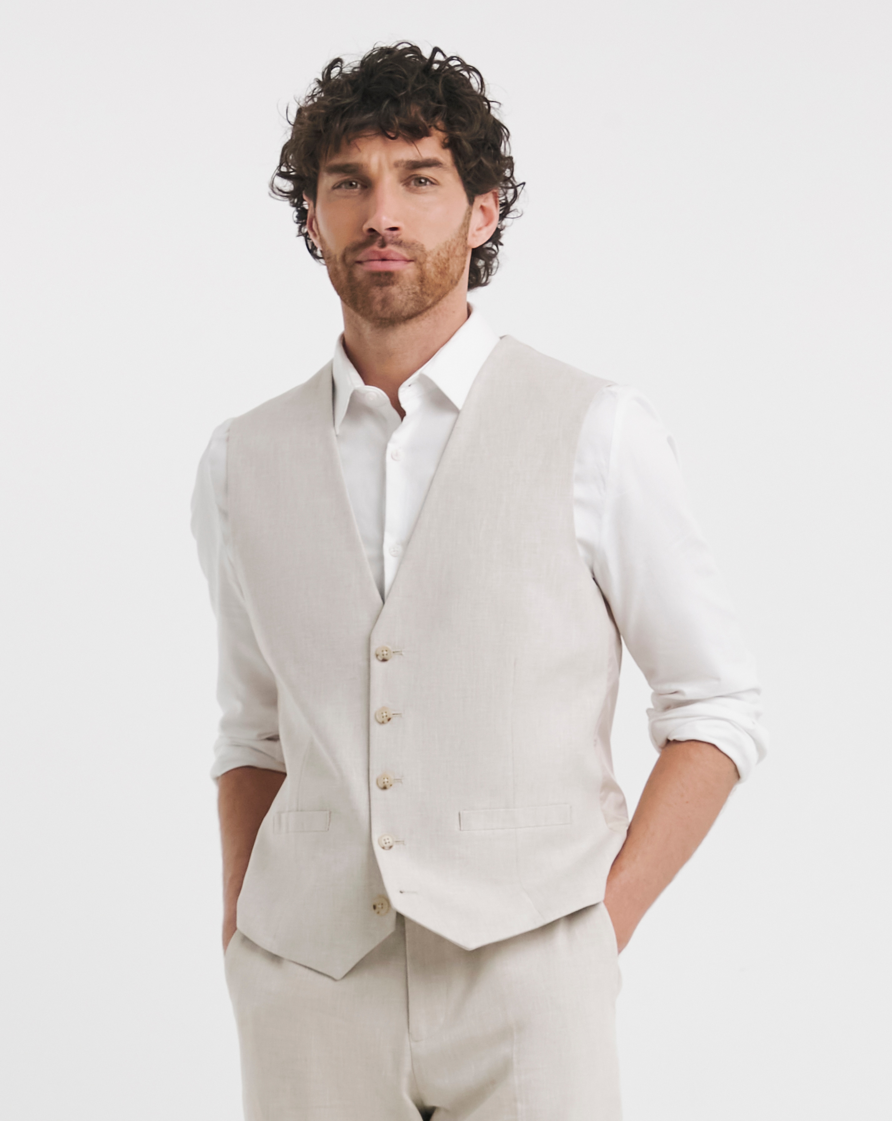 Linen Blend Waistcoat