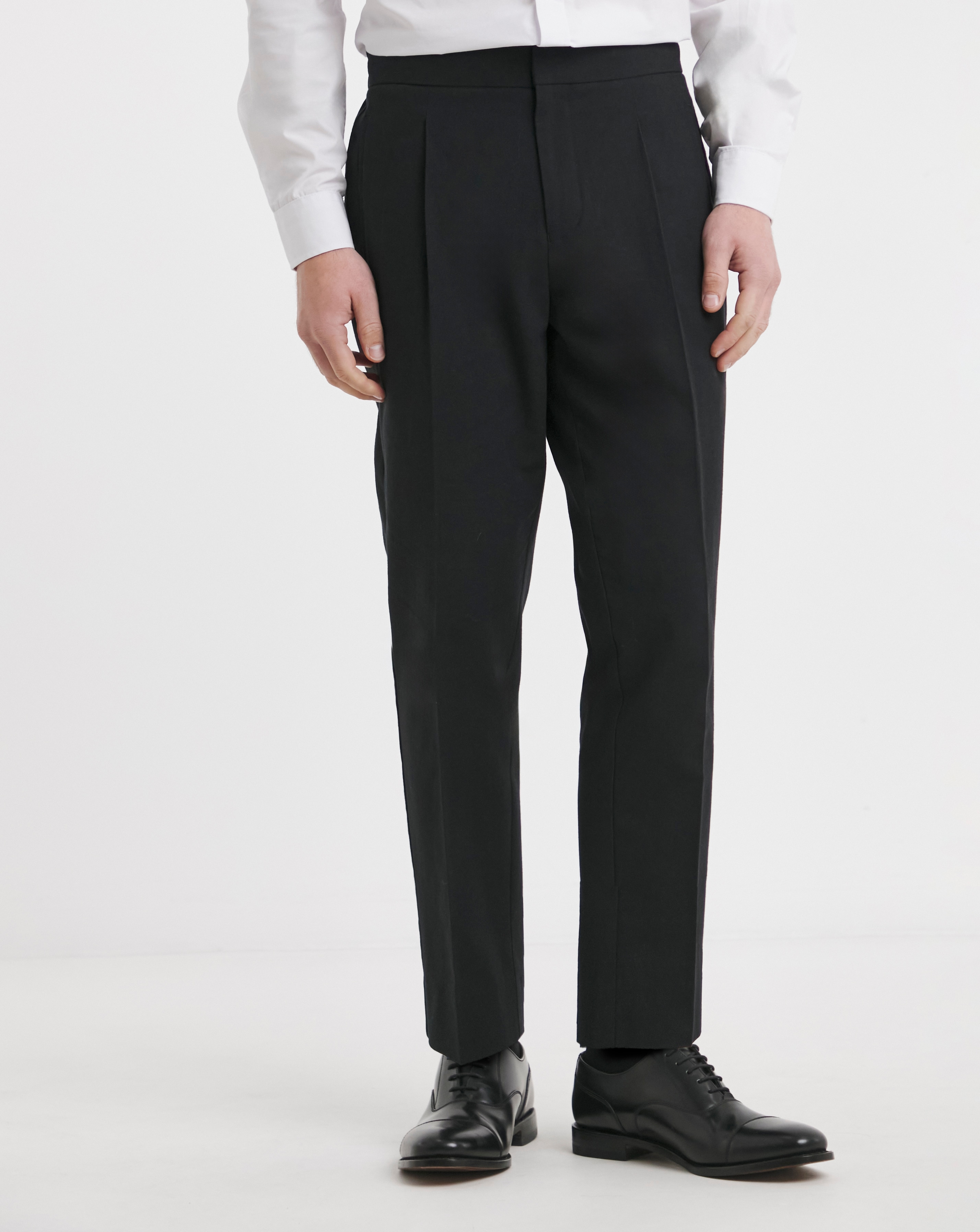 Linen Blend Elasticated Tapered Trouser