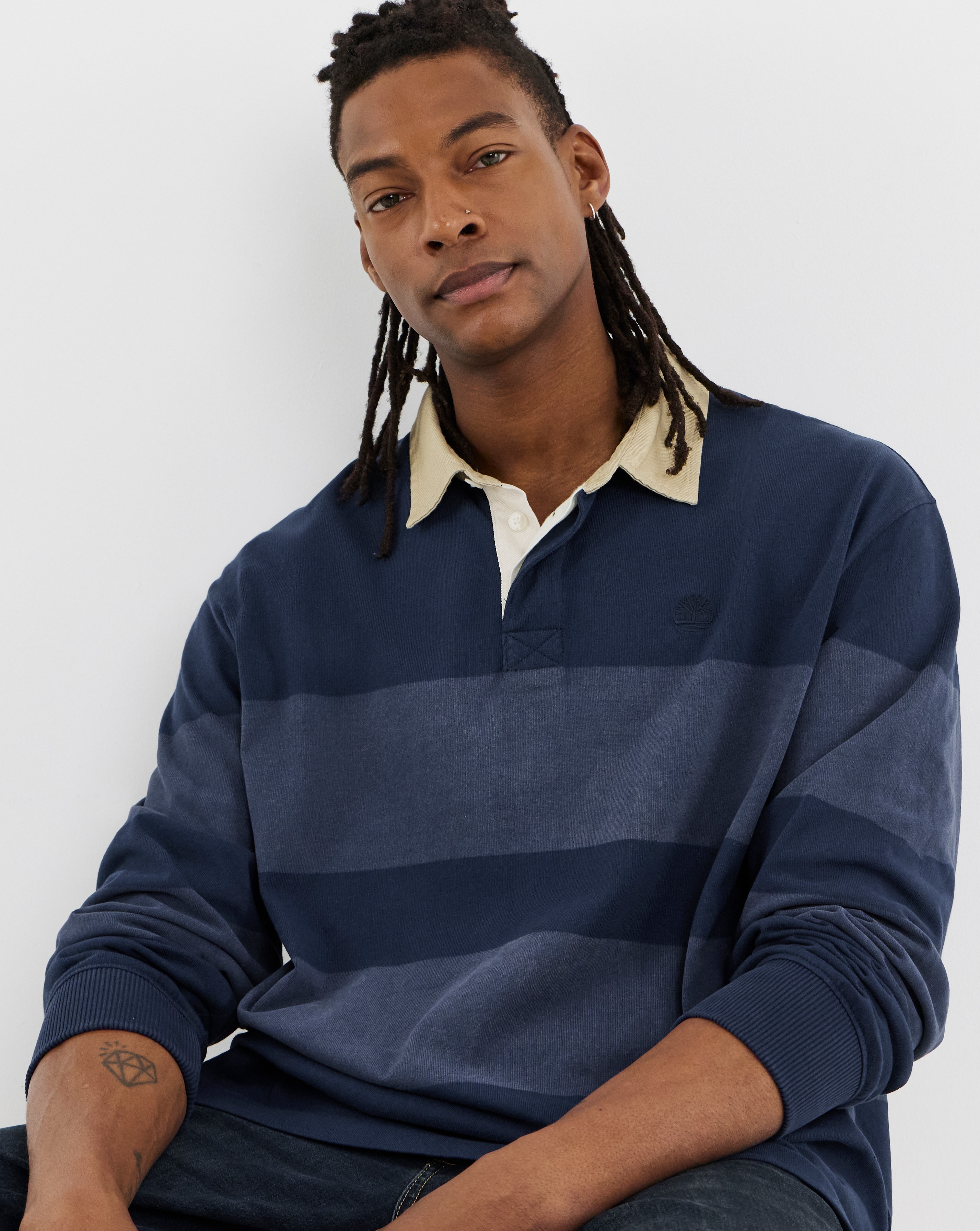 Timberland Striped Rugby Polo Shirt
