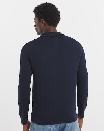 Tommy Hilfiger Essential Cotton 1/4 Zip Jumper - Navy