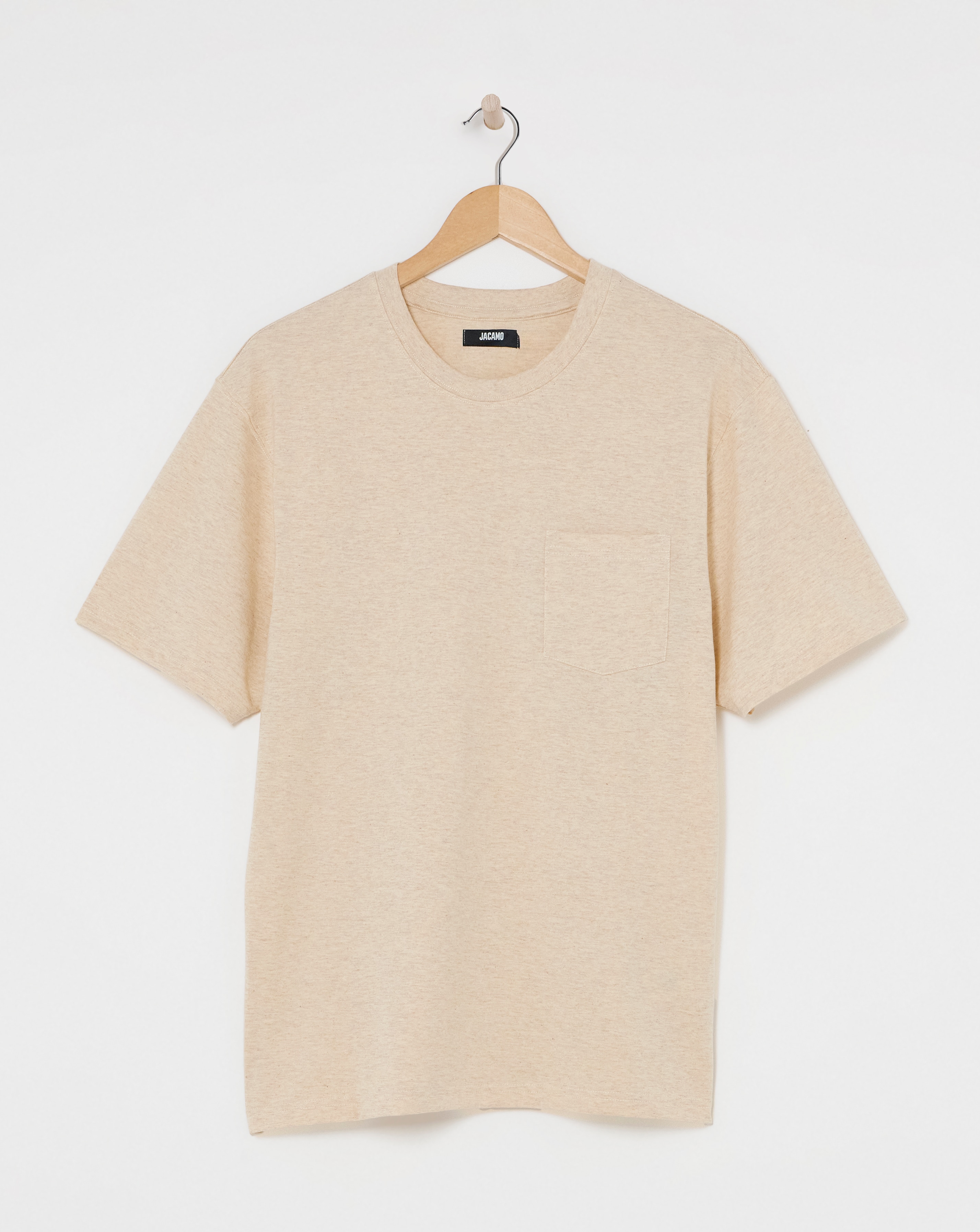 Relaxed Fit Marl Pocket T-Shirt