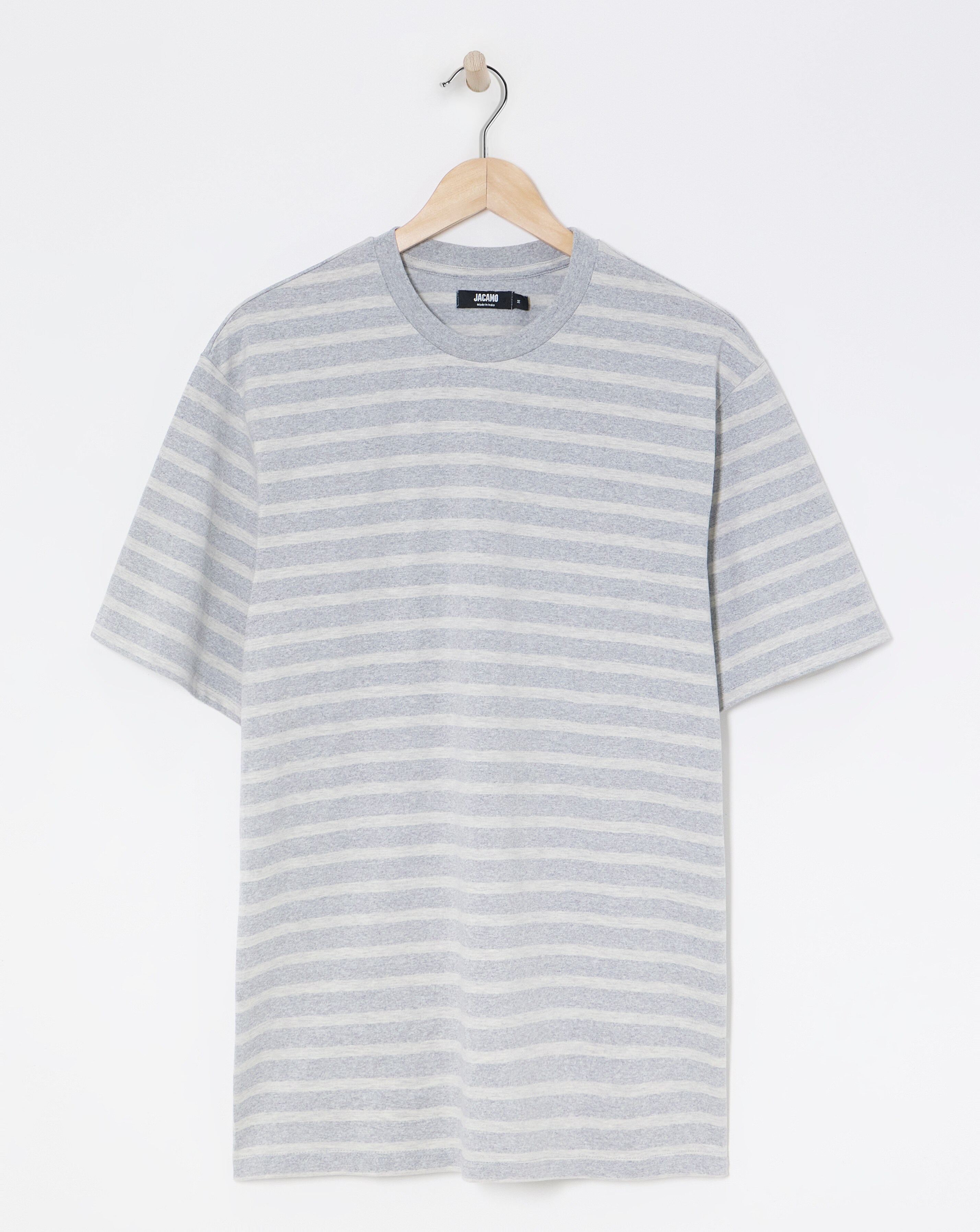 Relaxed Fit Textured Stripe T-Shirt
