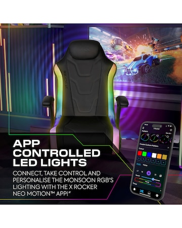 X Rocker Monsoon 4.1 Audio LED Console Gaming Chair - Black