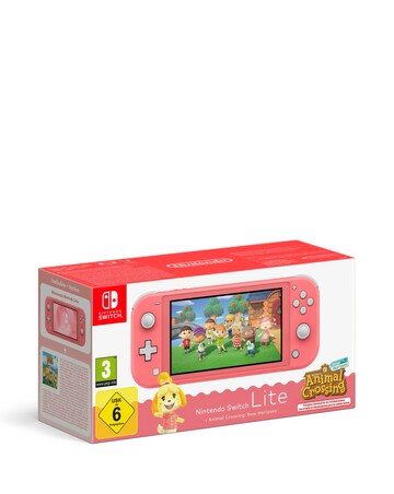 Nintendo Switch Lite Coral + Animal Crossing New Horizons