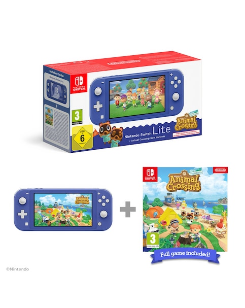 Switch Lite Blue + Animal Crossing