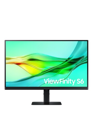Samsung 27in ViewFinity S6 S60UD 100Hz QHD Ergonomic Monitor - Black