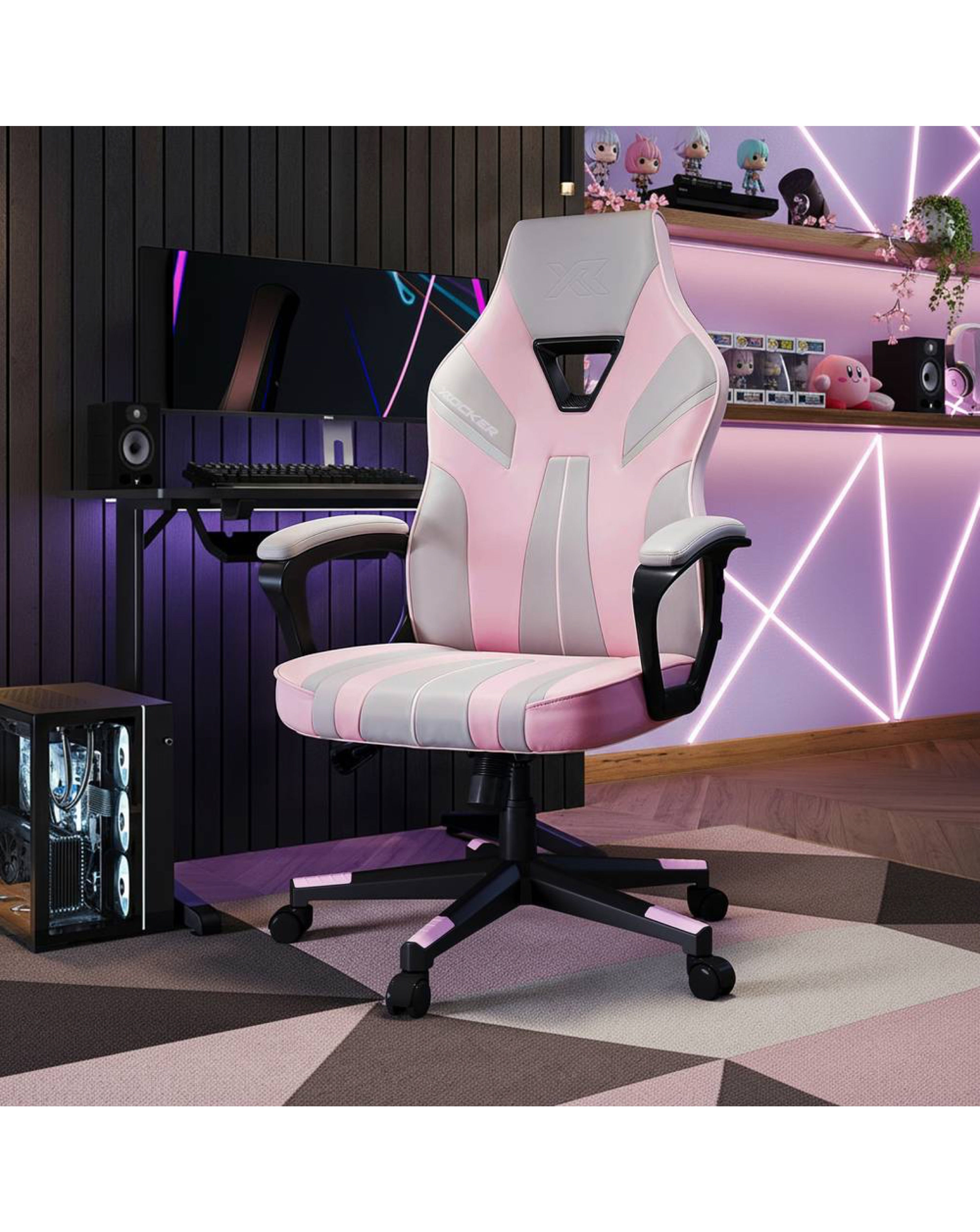 X Rocker Tempest Grey / Pink