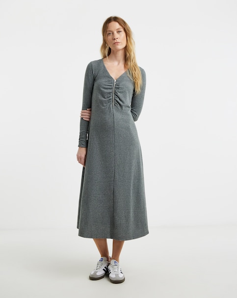 Zip Long Sleeve Dress
