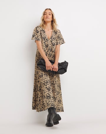 Printed Pleated Kilt Dress
